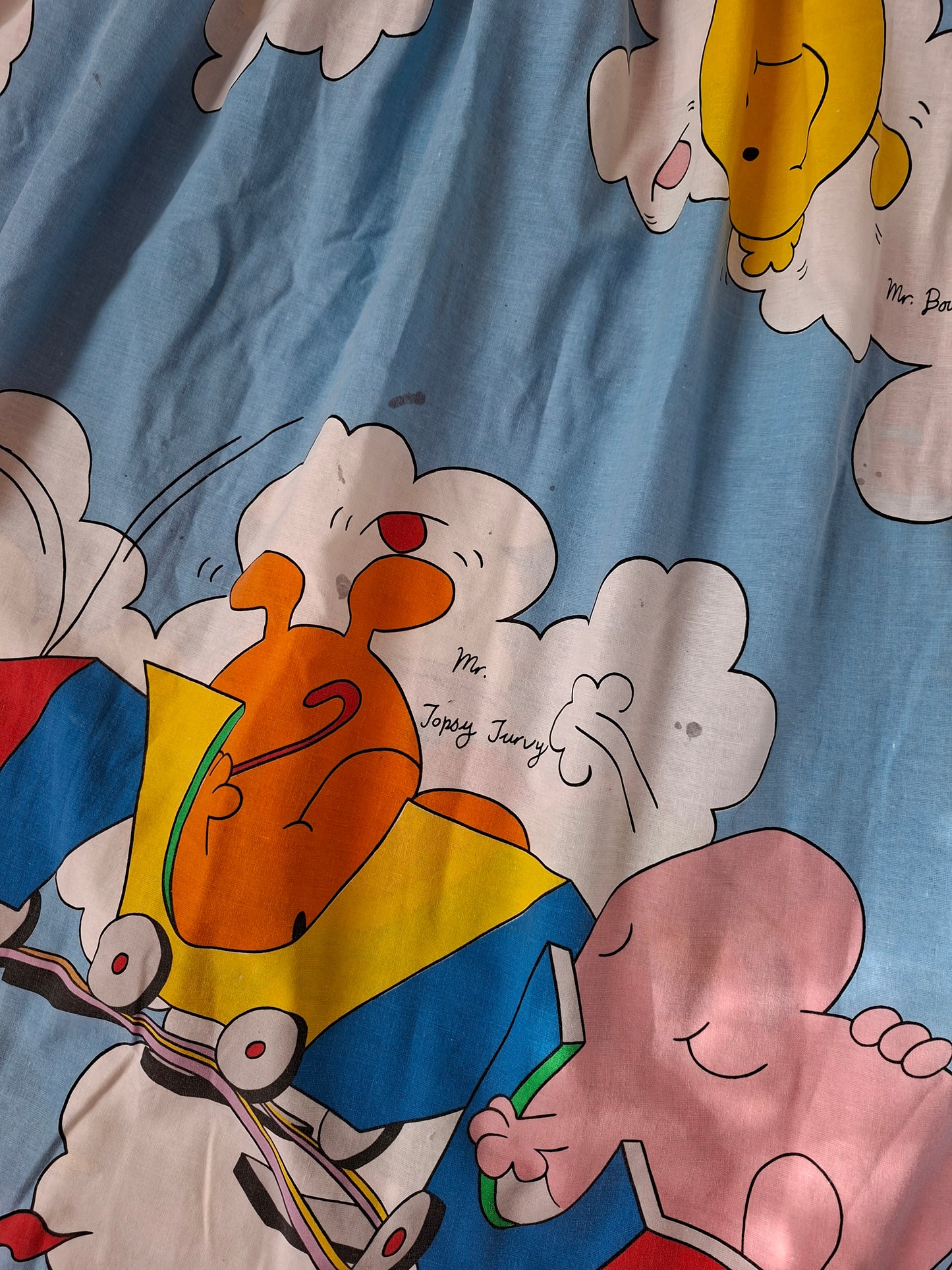 Mr Men reworked Pinafore - Size 14 (B GRADE)