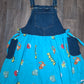 Pocket Monsters Upcycled Pinafore Dress - Size 22/24