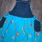 Pocket Monsters Upcycled Pinafore Dress - Size 22/24