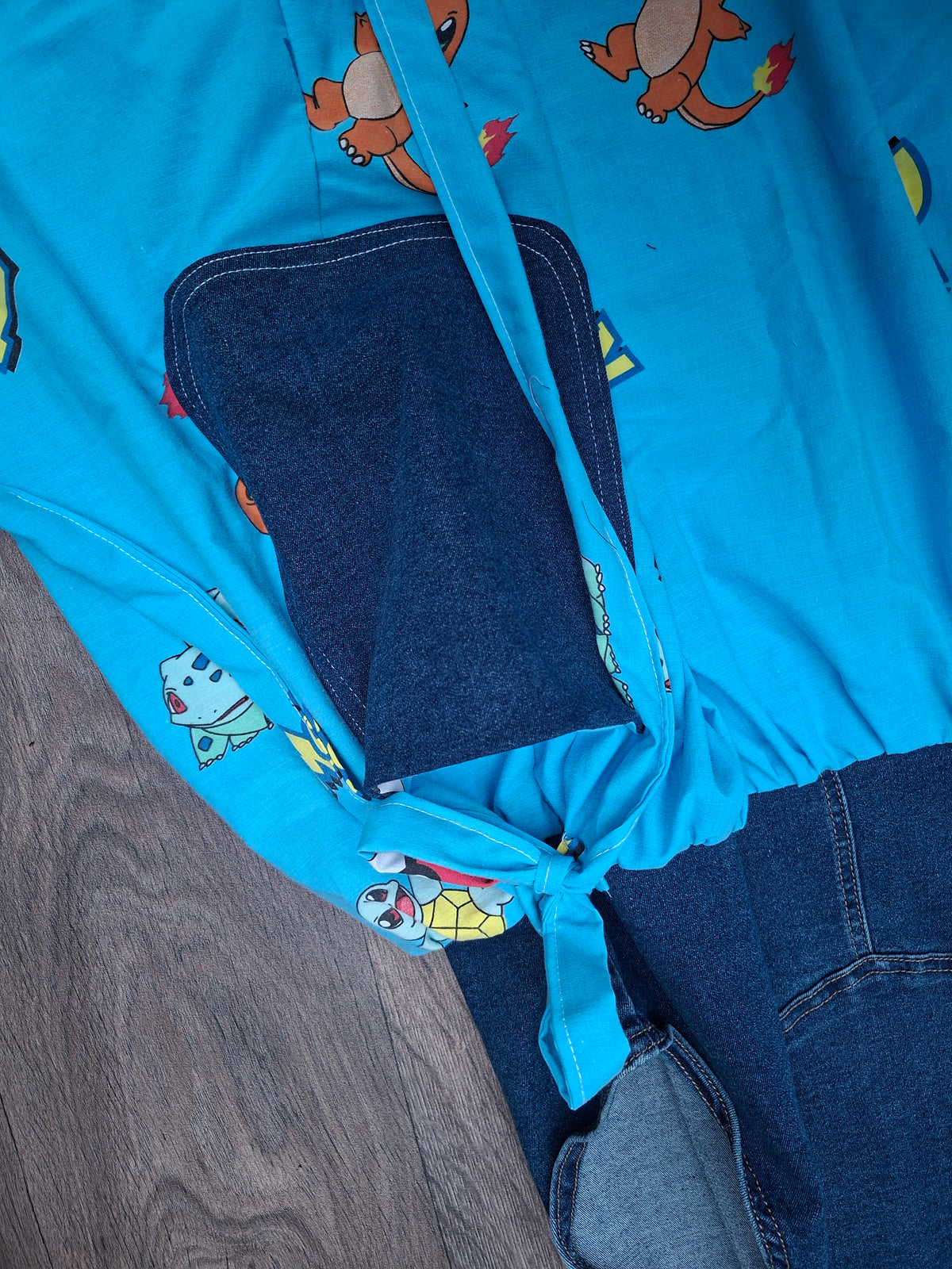 Pocket Monsters Upcycled Pinafore Dress - Size 22/24