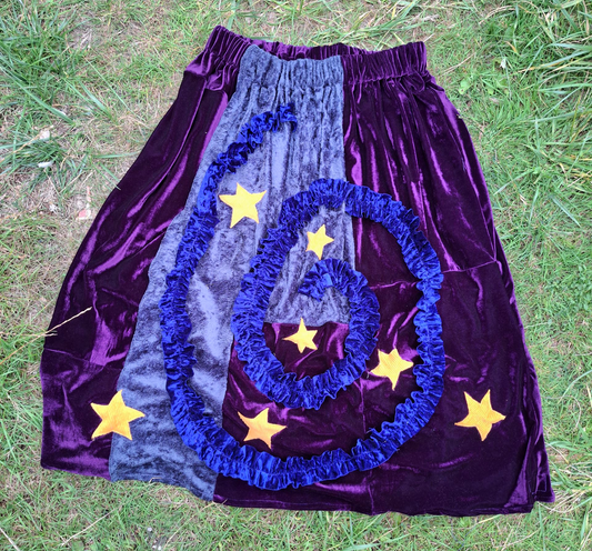 Swirl Patchwork Midi Skirt - 16-18
