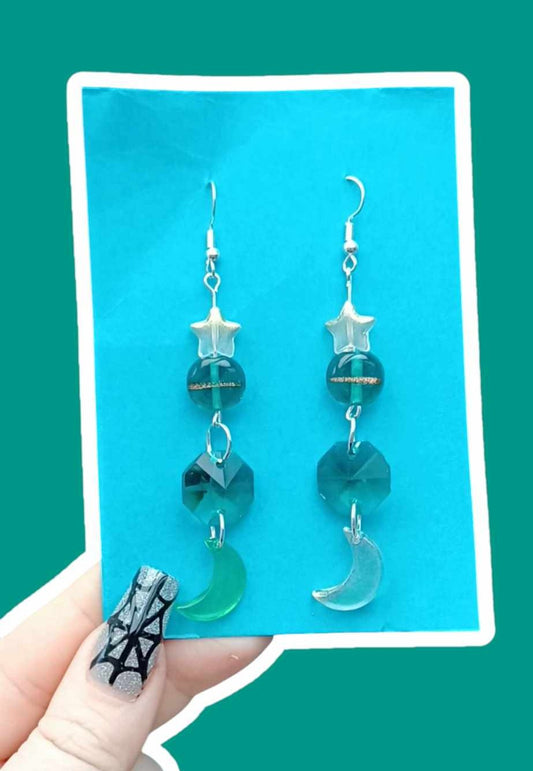 Moon Earrings - Turquoise