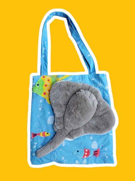 Sting Ray Teddy Tote Bag