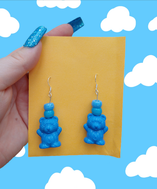 Teddy earrings - Blue