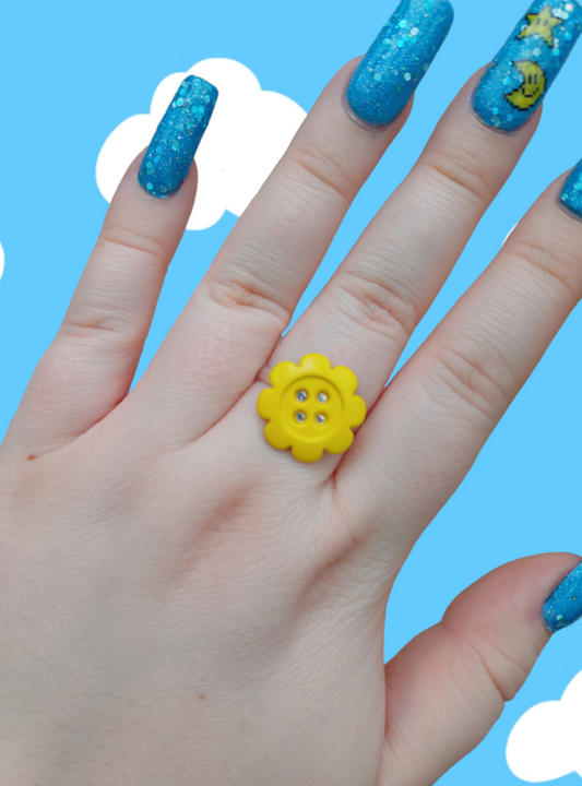 Yellow Flower Ring