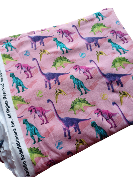 Dinosaur fabric cotton lycra 2 metres