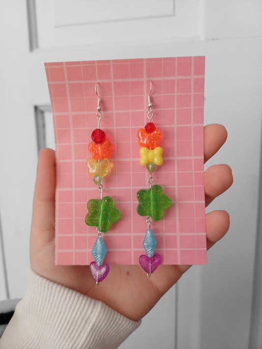 Rainbow Butterfly Earrings