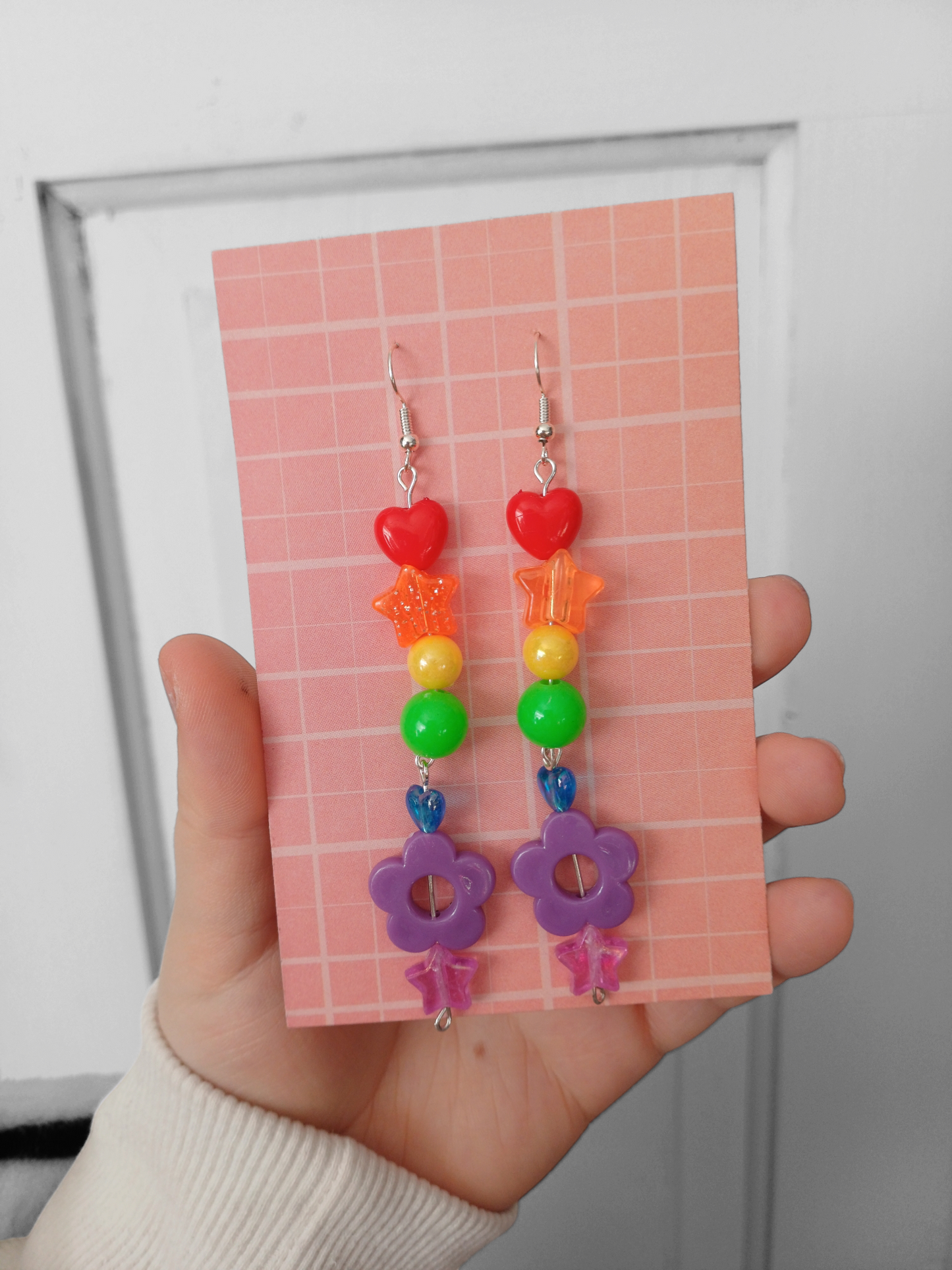 Rainbow Flower Earrings