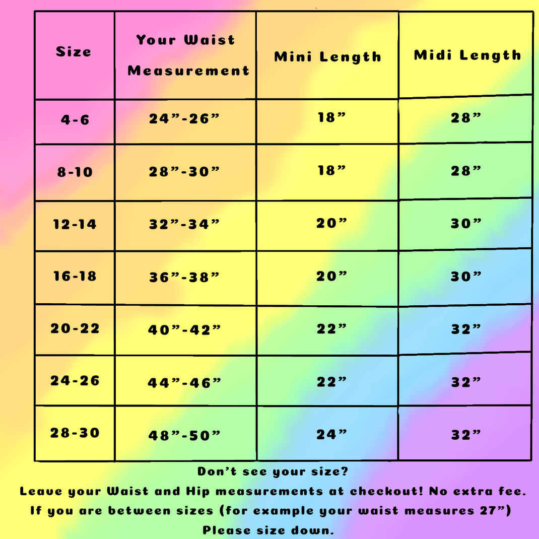 Size Guide and Sizing Info – Dressing Up To Dream