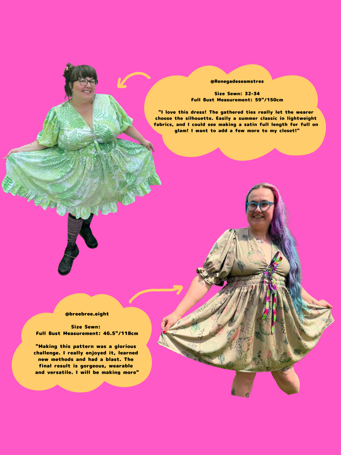 The Whimsical Dress - PDF Sewing Pattern A4/US LETTER/A0 (Do not buy if in EU)