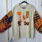 Upcycled Patchwork Sleeve Sweatshirt- Size 28/30