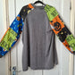 (SAMPLE) Upcycled Patchwork Sleeve Sweatshirt- Size 16-18