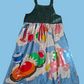 Mr Men reworked Pinafore - Size 14 (B GRADE)