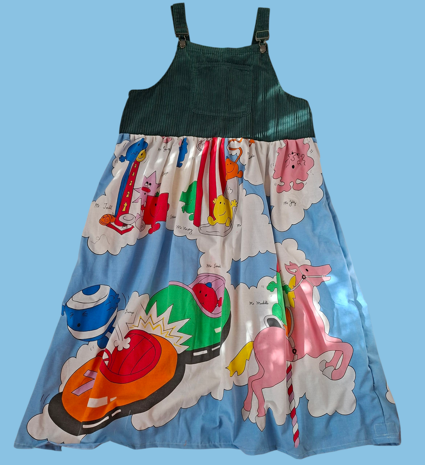 Mr Men reworked Pinafore - Size 14 (B GRADE)