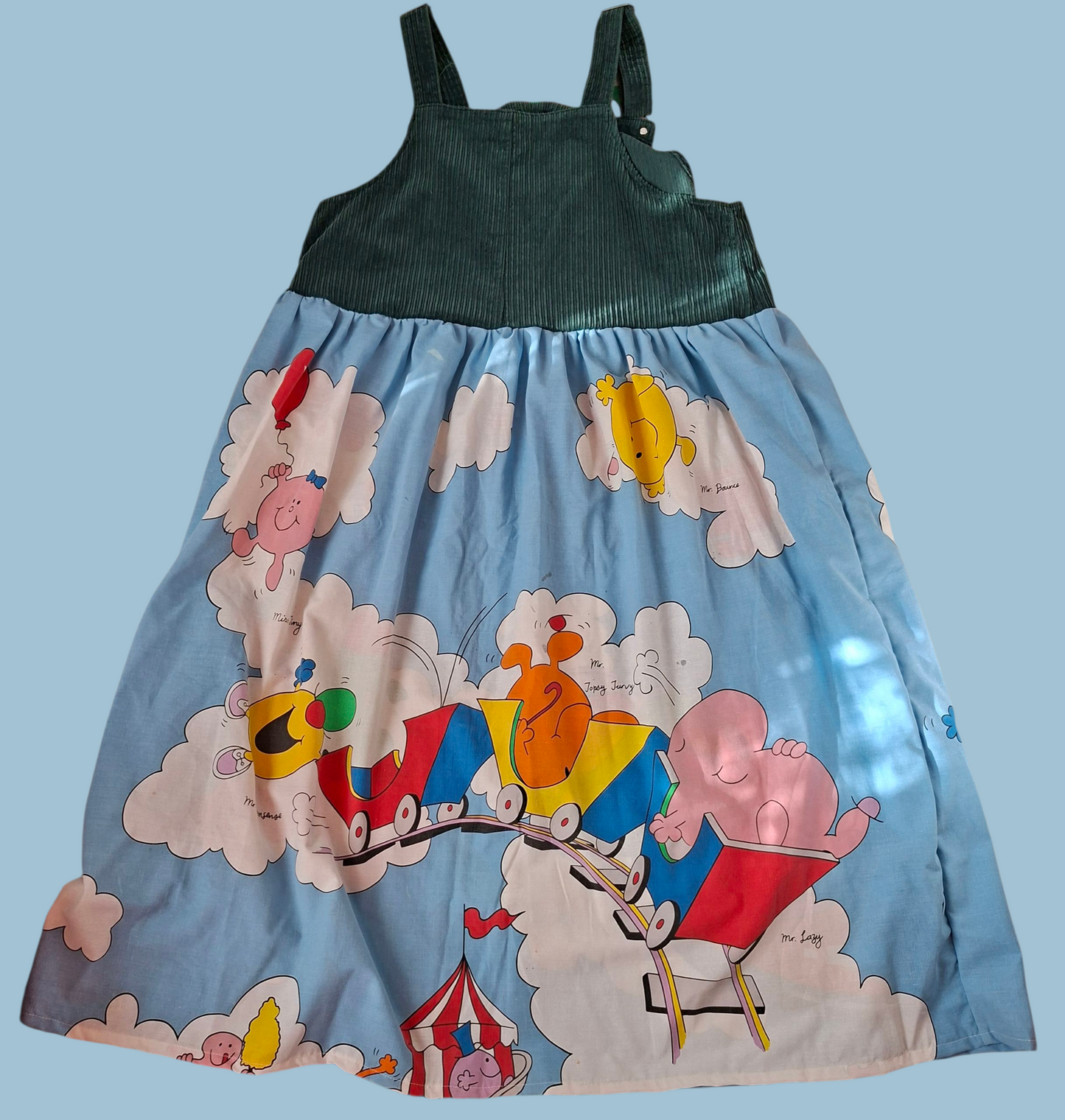 Mr Men reworked Pinafore - Size 14 (B GRADE)