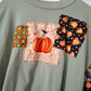 Cropped Patchwork Sleeve Sweatshirt - Size 18-20