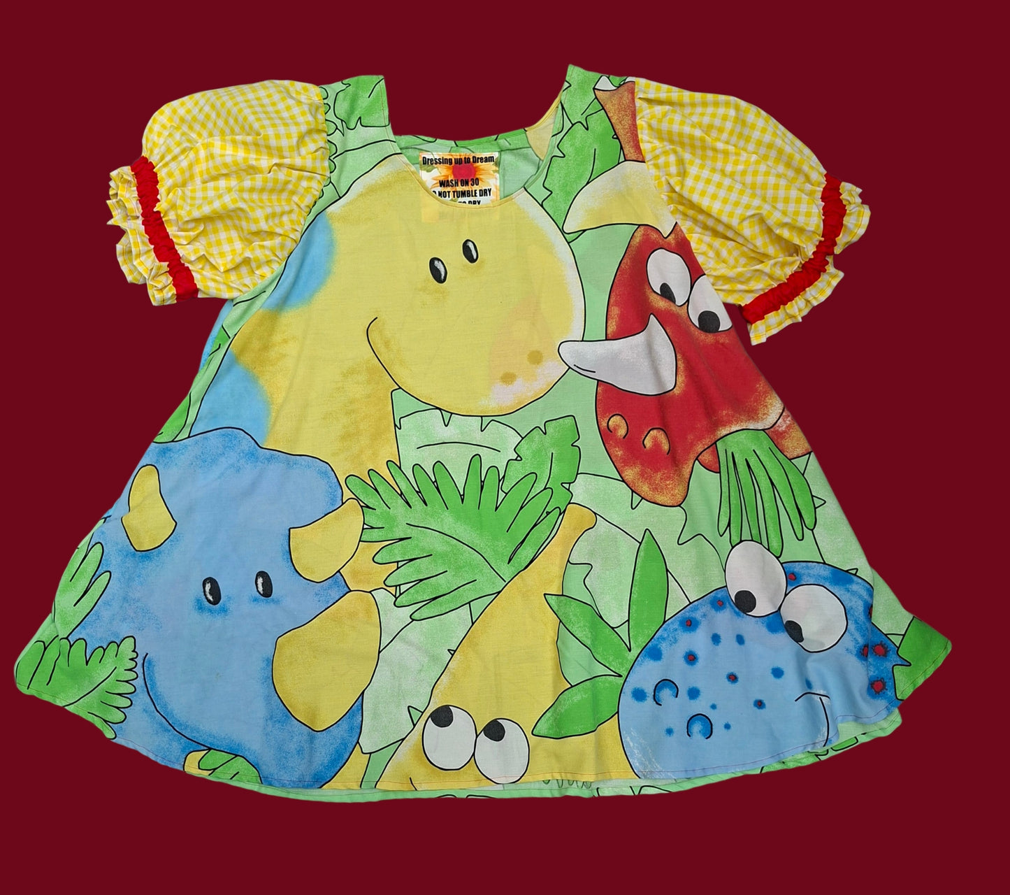 Dino Upcycled A Line Dress - Size 20-22