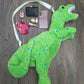 T Rex Upcycled Plush Shoulder Bag