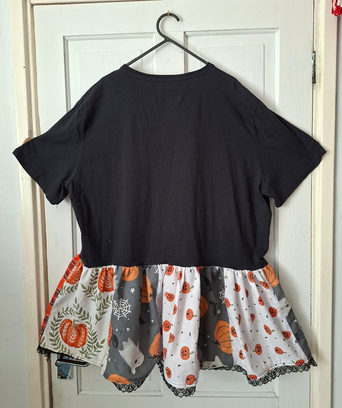 Reworked Pumpkin Frill T Shirt - Size 20-22