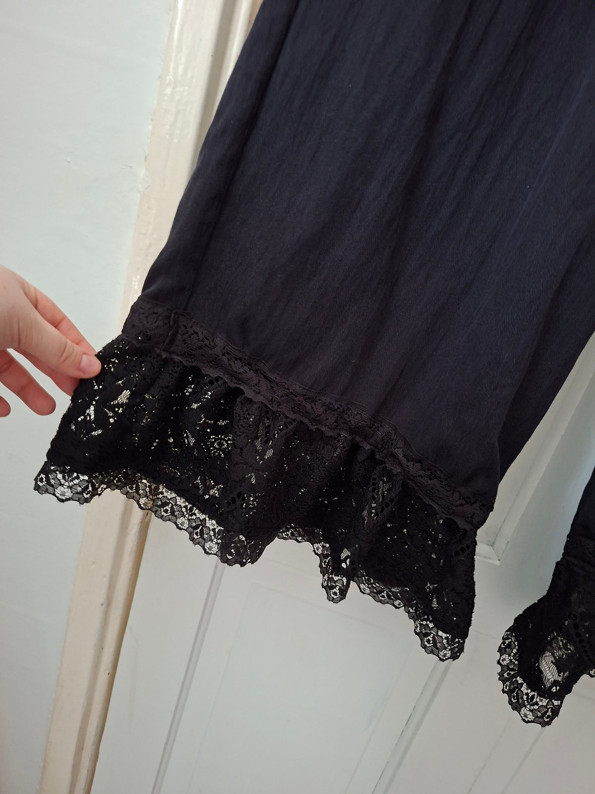 Upcycled Black Lace Bloomers - Size 20-22