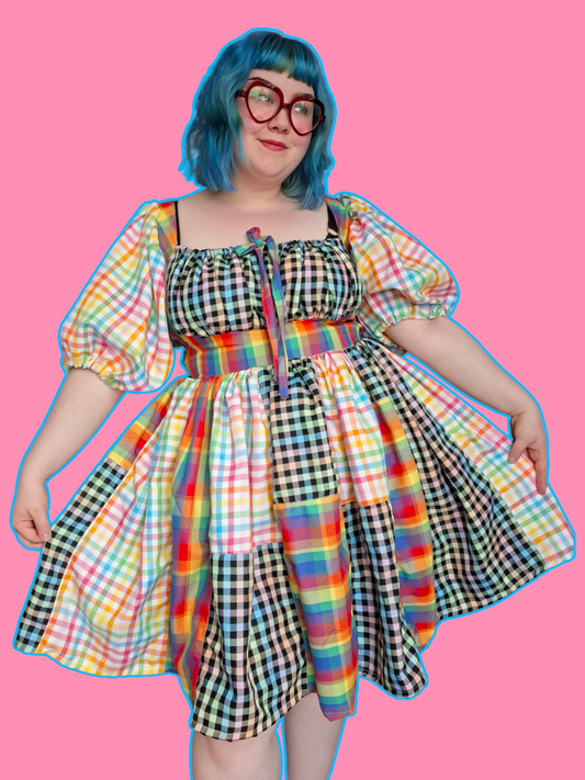 Made To Order Patchwork Milkmaid Dress *Choose Your Length*