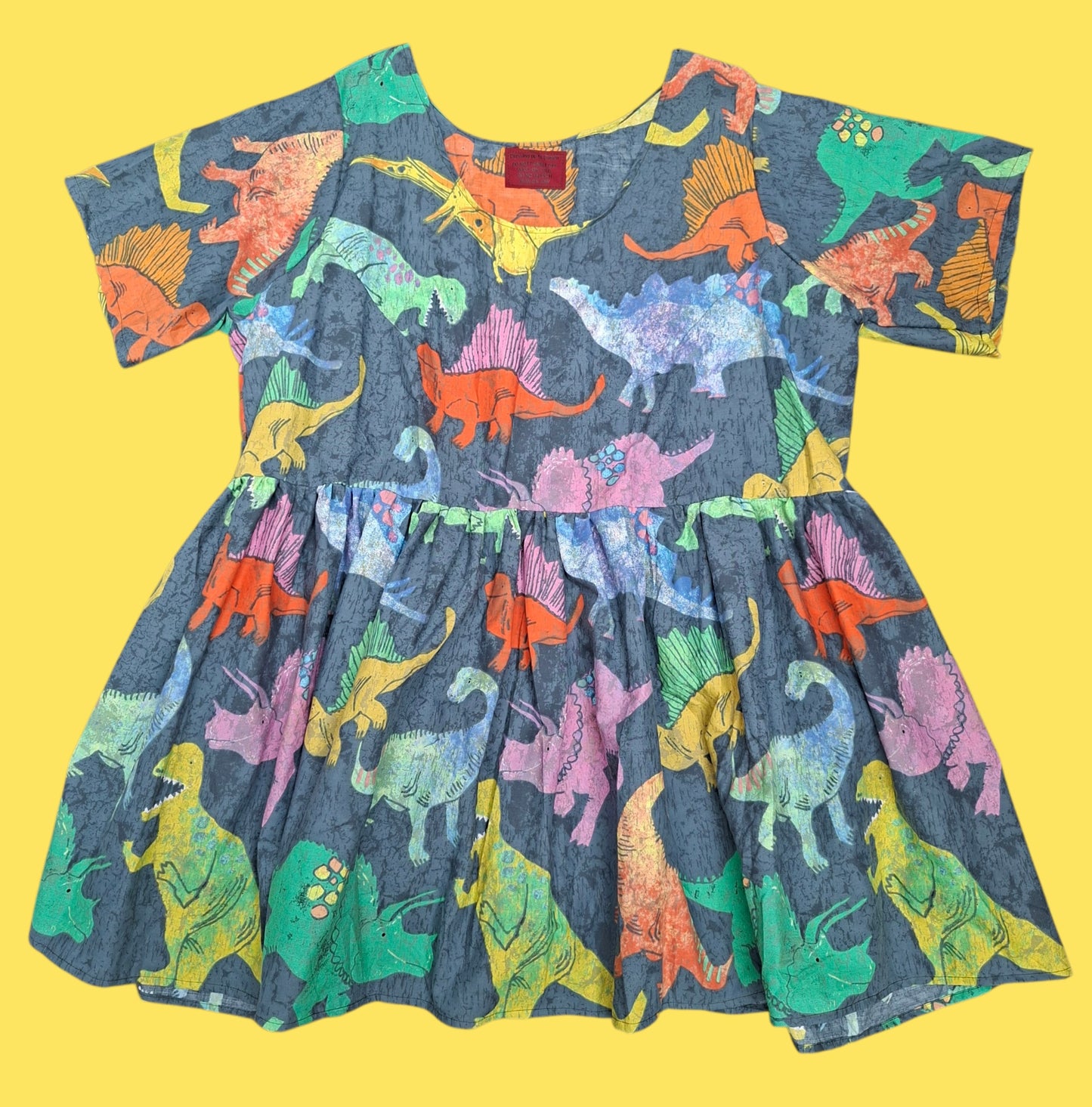 Upcycled Dino Smock - Size 28/30