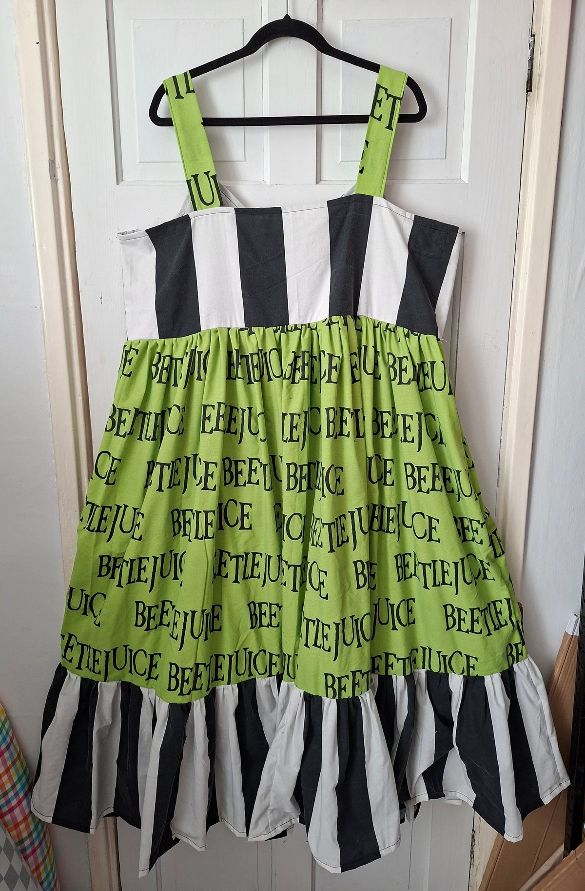 Upcycled BeetleJuice Sweetheart Dress - Size 20