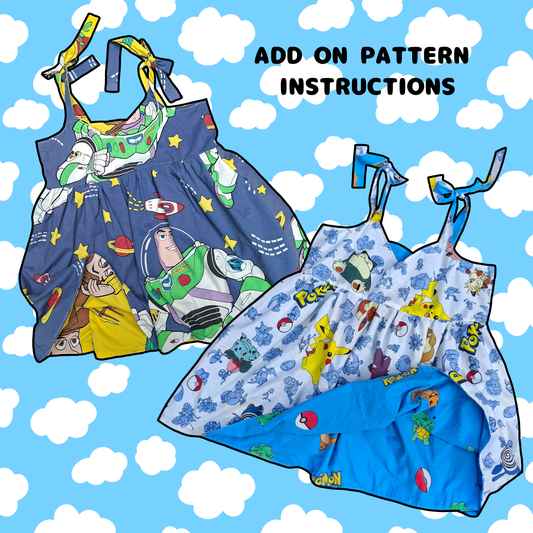*ADD ON FOR SWEETHEART DRESS SEWING PATTERN* Reversible Instructions PDF