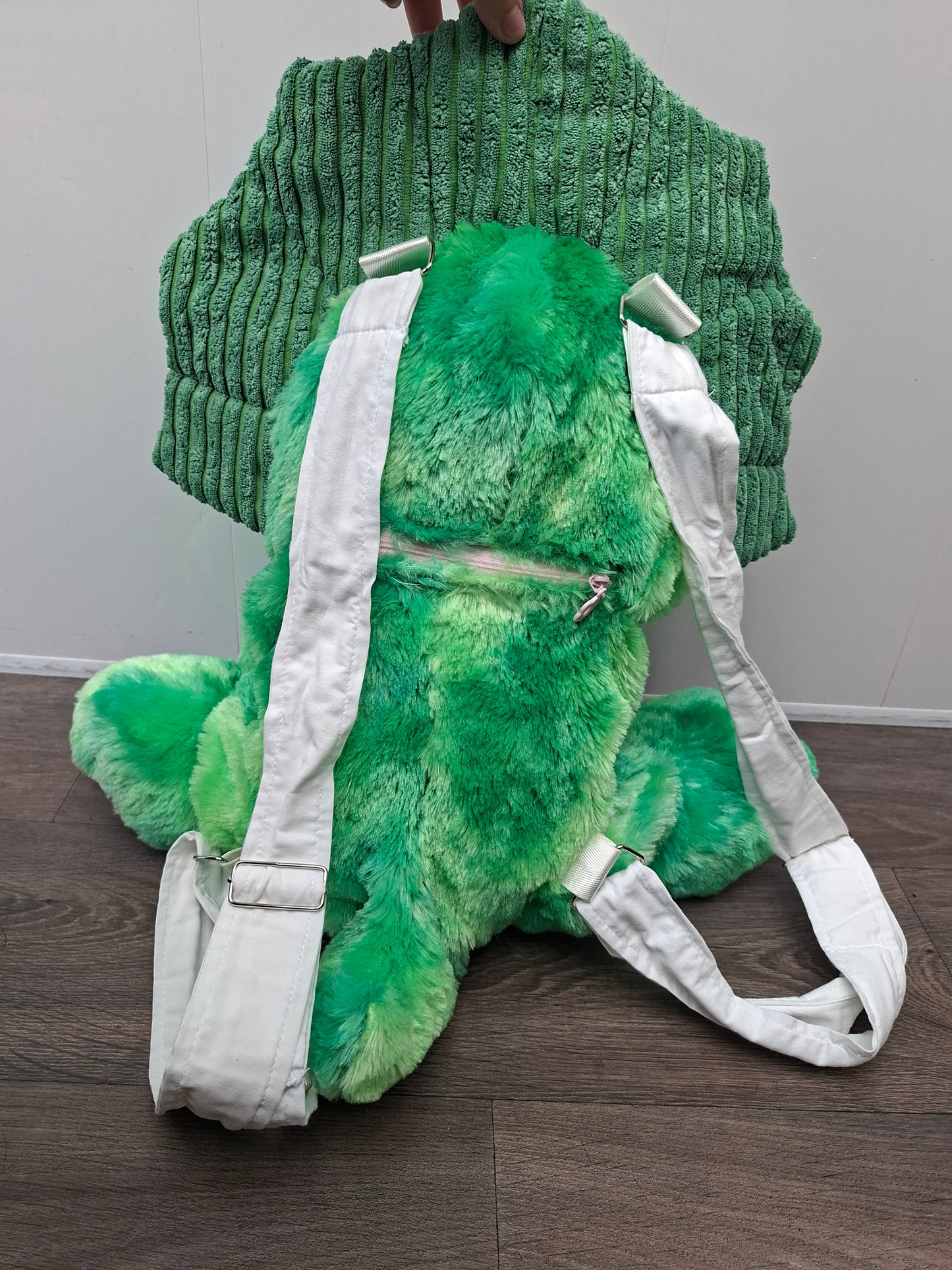 Triceratops Upcycled Plush Backpack