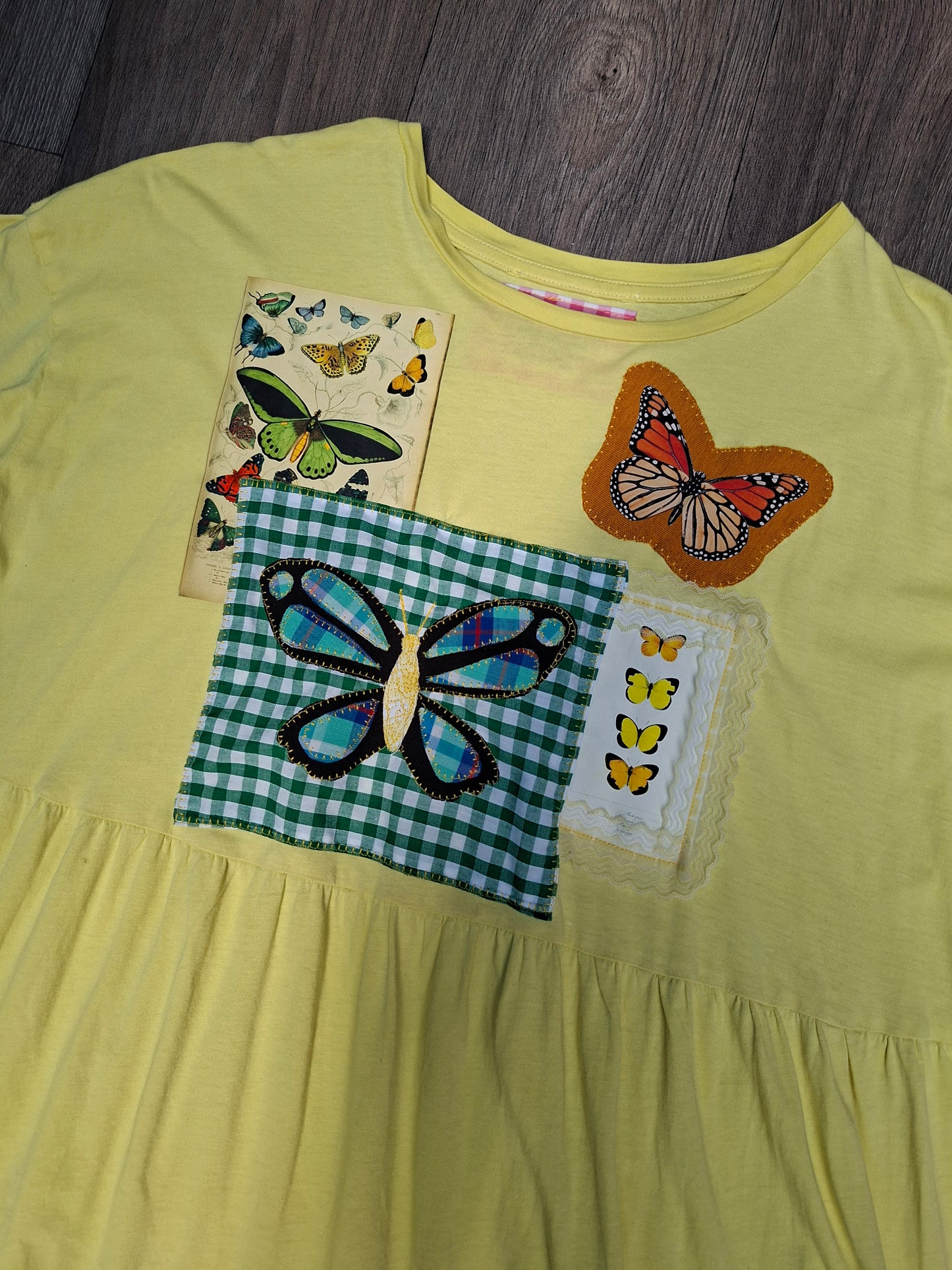 Yellow Butterfly Study Dress - Size 18