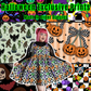 Halloween Custom Print Sweetheart/Cami Smock Dress