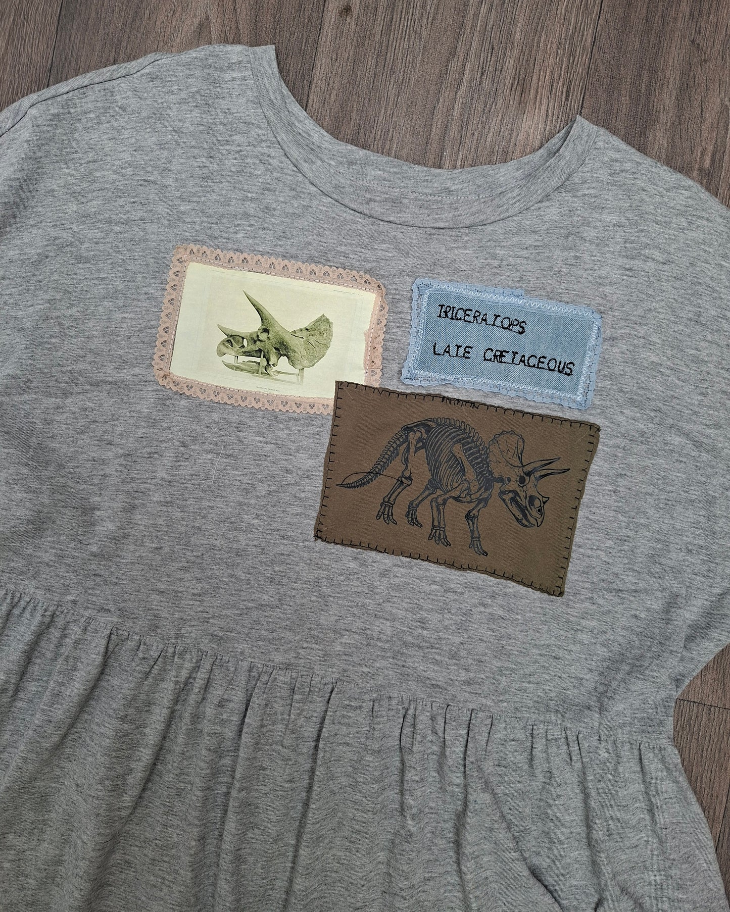 Triceratops Study Smock Dress - Size 12/14