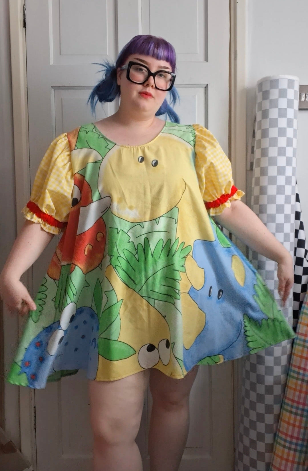 Dino Upcycled A Line Dress - Size 20-22