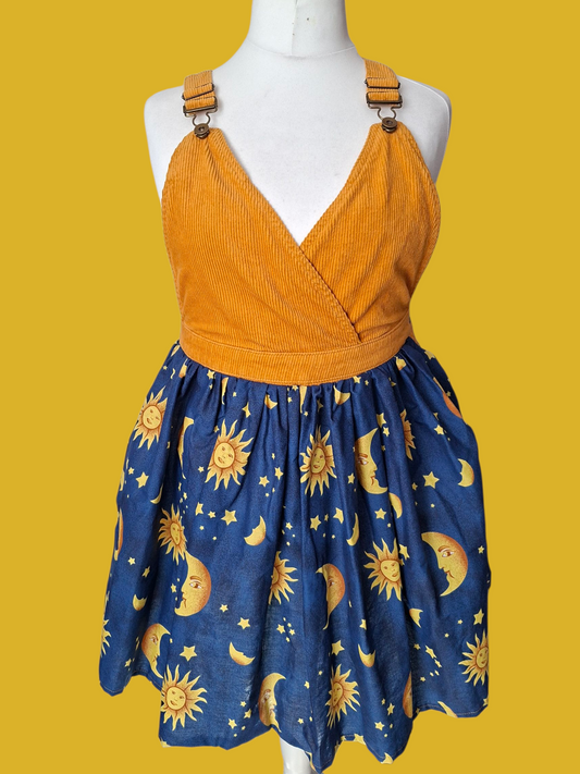 Reworked Pinafore Dress - Size 14/16