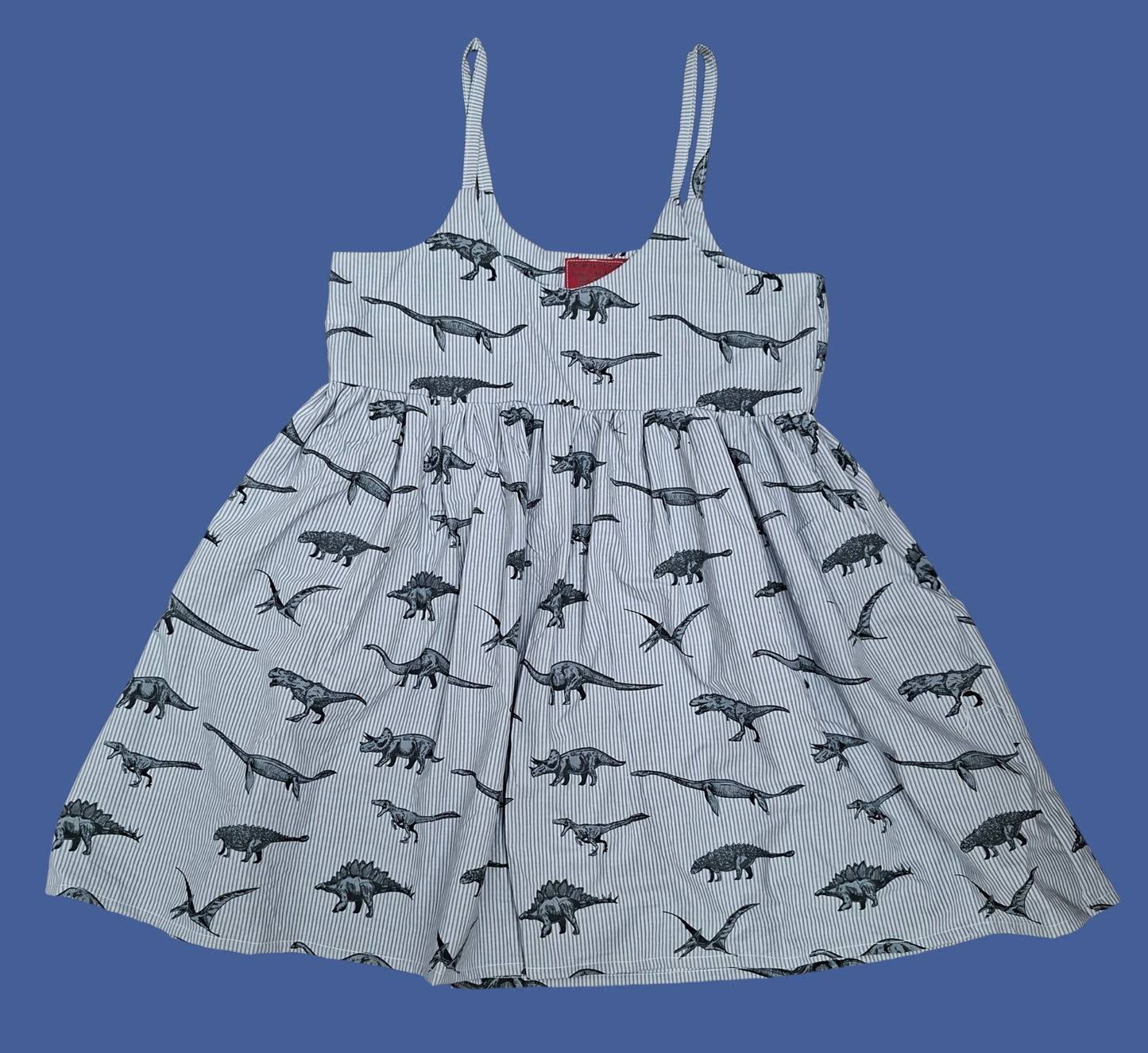 Dino Stripe Cami Smock - Size 12