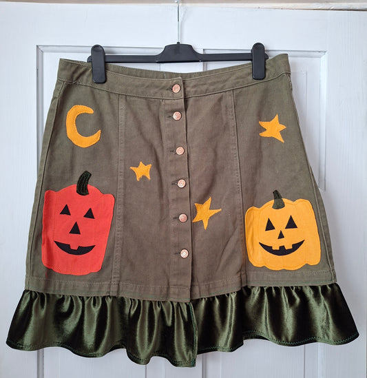 Reworked Pumpkin Skirt - Size 16